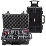 Eylar 22' Rolling Waterproof Hard Camera Case, TSA Carry-On Travel Equipment Case with Adjustable...
