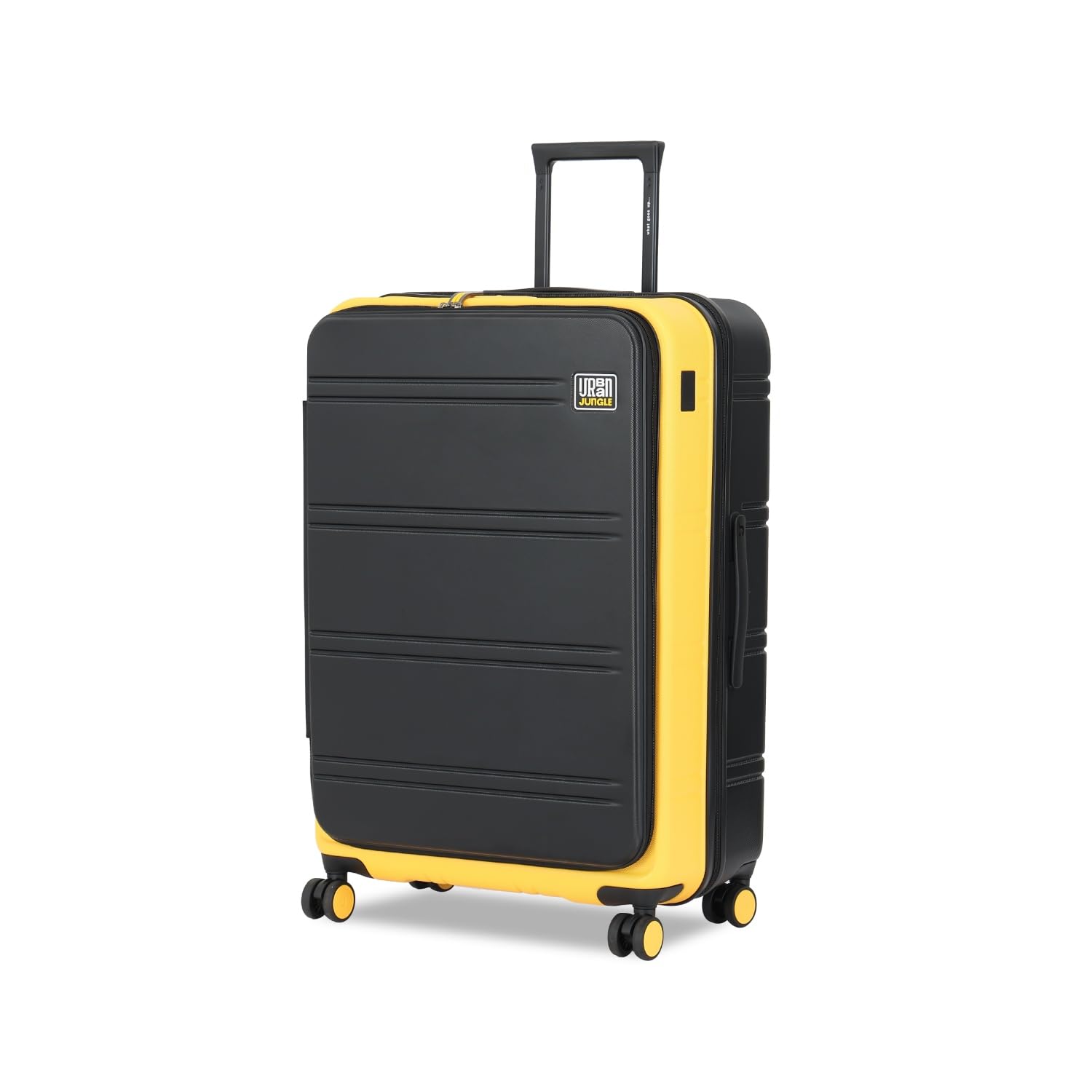 by Safari Hold-All Premium Top-Open Medium (67 cm) Trolley Bag, Polycarbonate Check-in Suitcase with 8 Silent Wheels & TSA Lock, Hardside Travelling Luggage for Both Men & Women (Yellow)-image-4