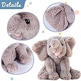 Hopearl Niedliches Elefantenbaby Plüschtier - Ultraweiches graues Kuscheltier für Jungen, Mädchen & Kleinkinder (Grau 23 cm)