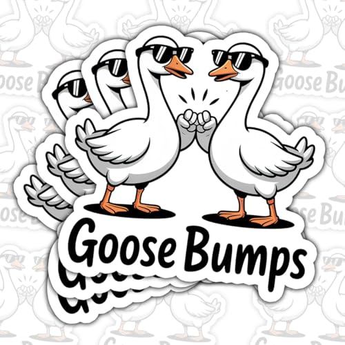 Image of 3pcs Certified Silly Goose Funny Sticker Pack, Goose Bumps Meme Humor Design, Die Cut Waterproof Vinyl Decal for Laptop, Water Bottle, Phone, Window, Helmet, Goose Lover Gift 3 Inches