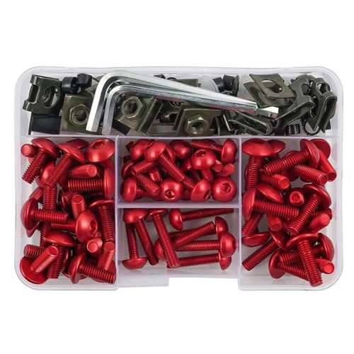 Vis carénage moto rouge pour BMW S1000RR kit de boulons haute résistance