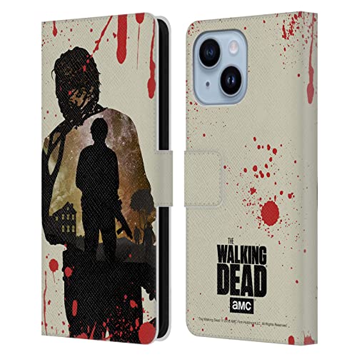Étui portefeuille Walking Dead Glenn en cuir pour iPhone 14 Plus avec fentes cartes