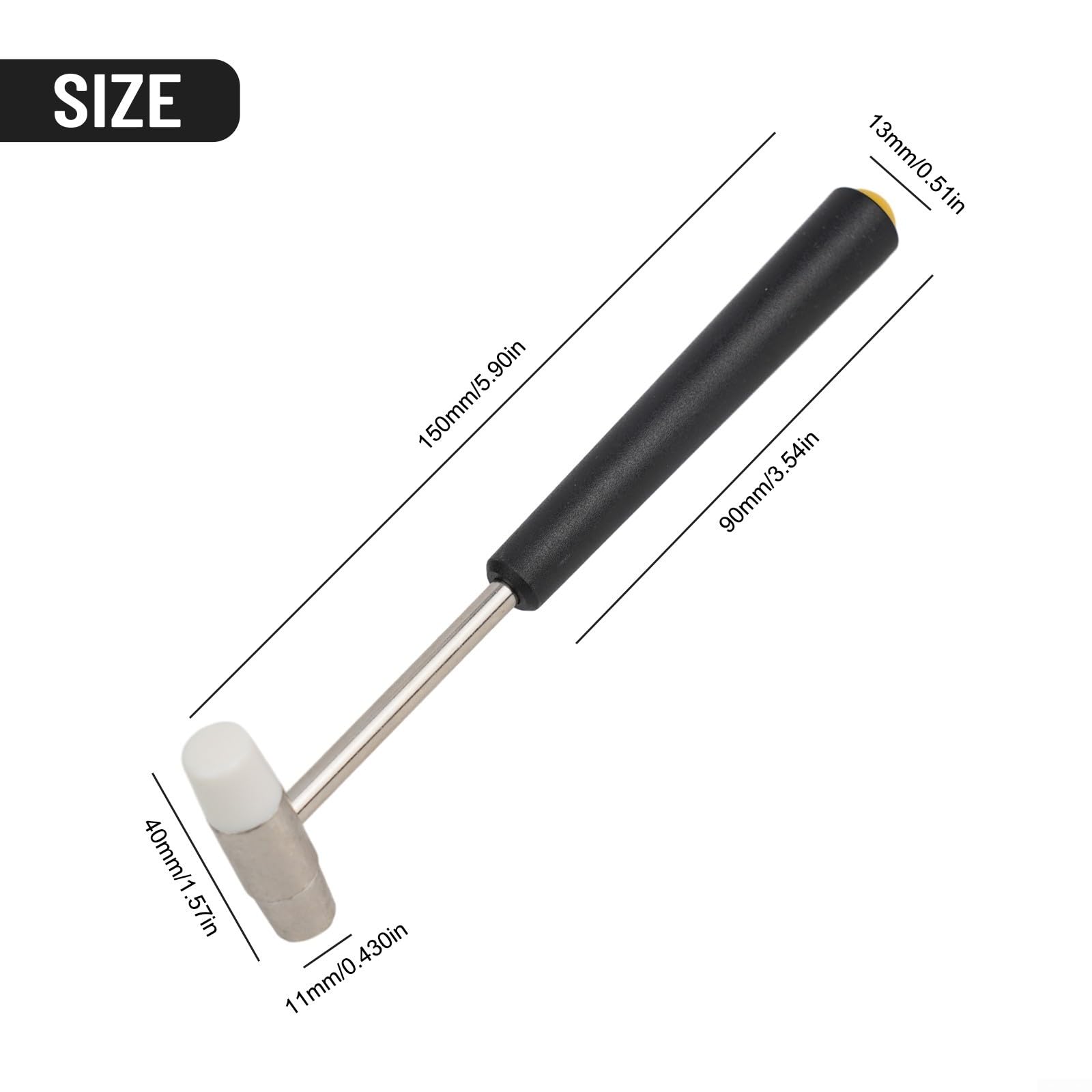Small Rubber Mallet Hammer Dual Head Small Hammer For Repair Watch(A)