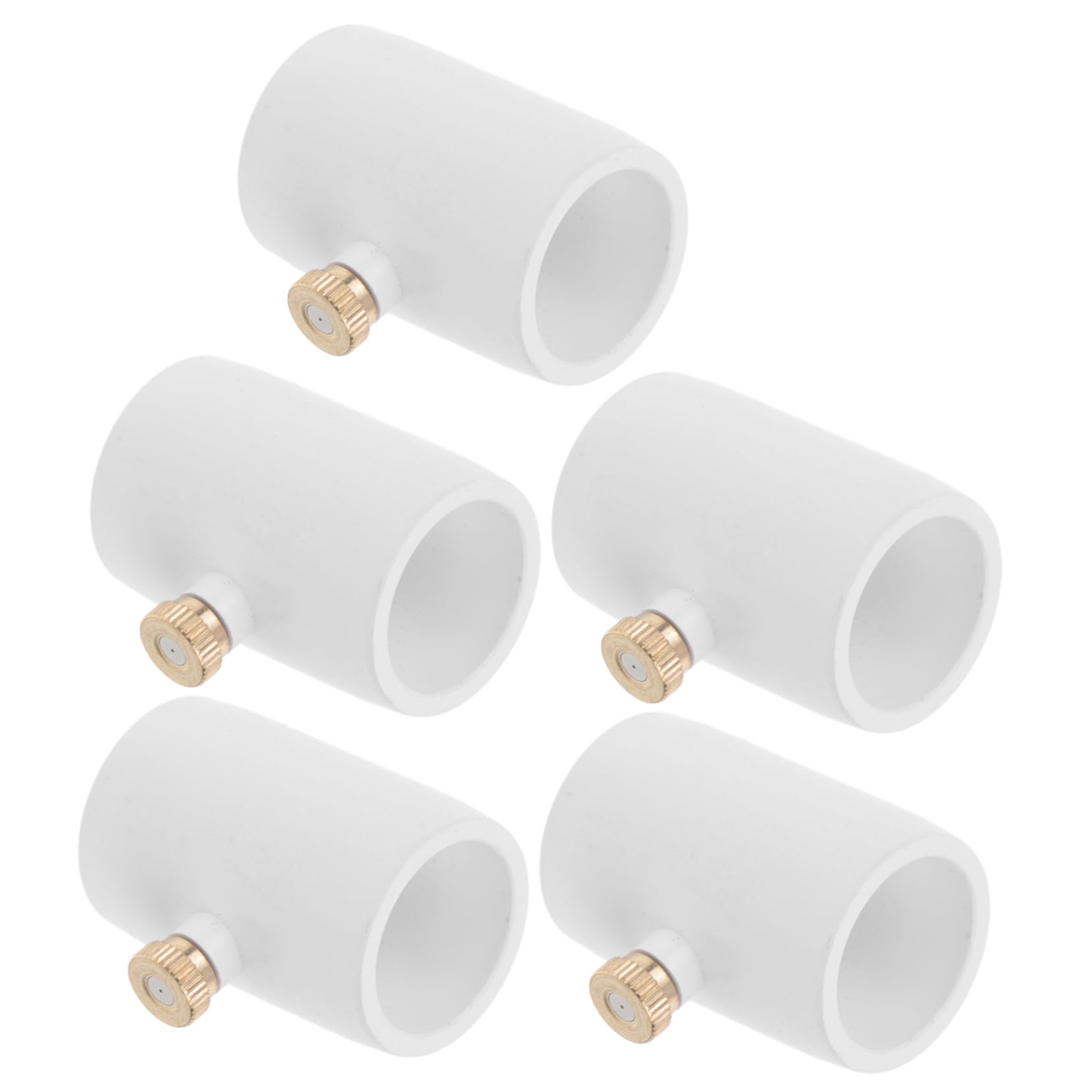 TOYANDONA 2 Set di Ugelli di Ricambio da 1/2" in PVC Connettore in Ottone di Nebulizzazione per Esterni 5 Pezzi*2