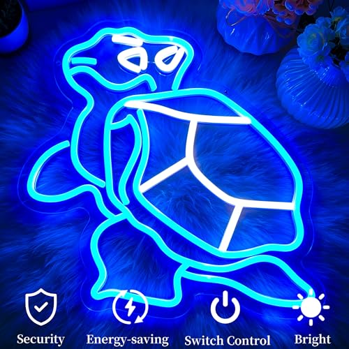 Image of Turtle Neon Sign Led Neon Lights Neon Signs for Wall Decor Light Up Sign for Birthday Party Club Gift