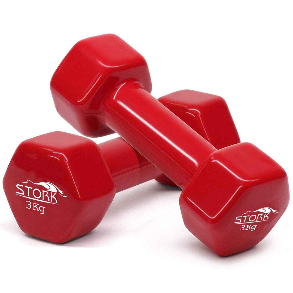 STORK Fitness Cast Iron Vinyl Coated Dumbbell Non Toxic Vinyl Coated_ Colored Dumbbell (3) (B08WRZGVLB) Amazon Price History, Amazon Price Tracker