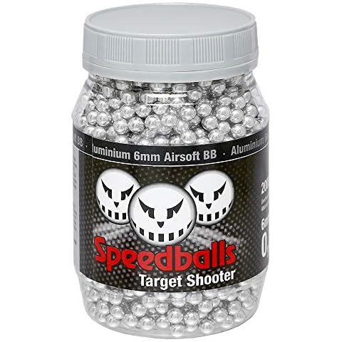 Speedballs Target Shooter Aluminium BBS 0.30g 2.000er Container Silber Softairmunition Airsoftmunition Cover