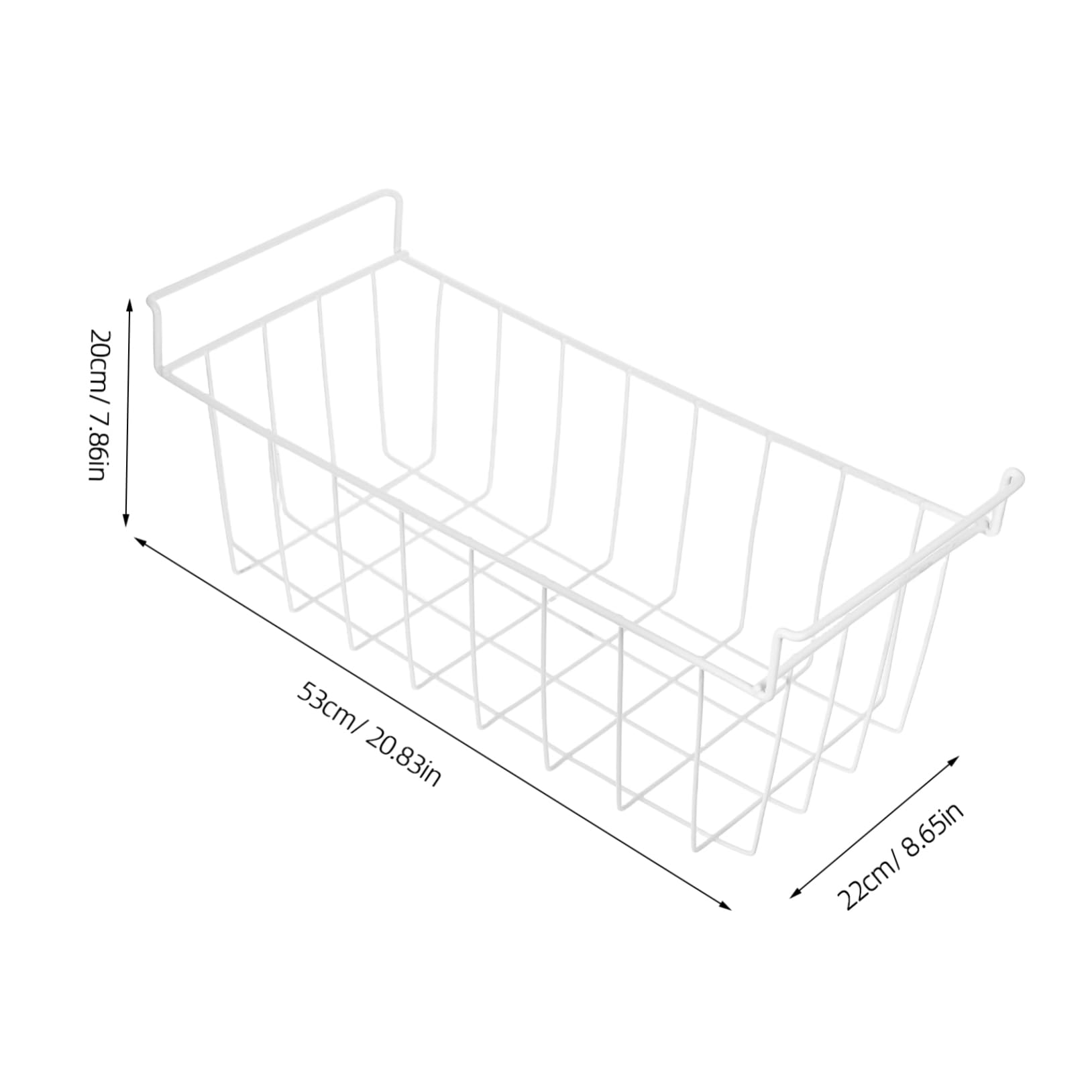 Gefrierschrank Organizer Drahtkorb Mit Trennwand Tiefer Rechteckiger Aufbewahrungskorb Stapelbar 53x22x20cm Für Gefrierfach Und Kühlschrank