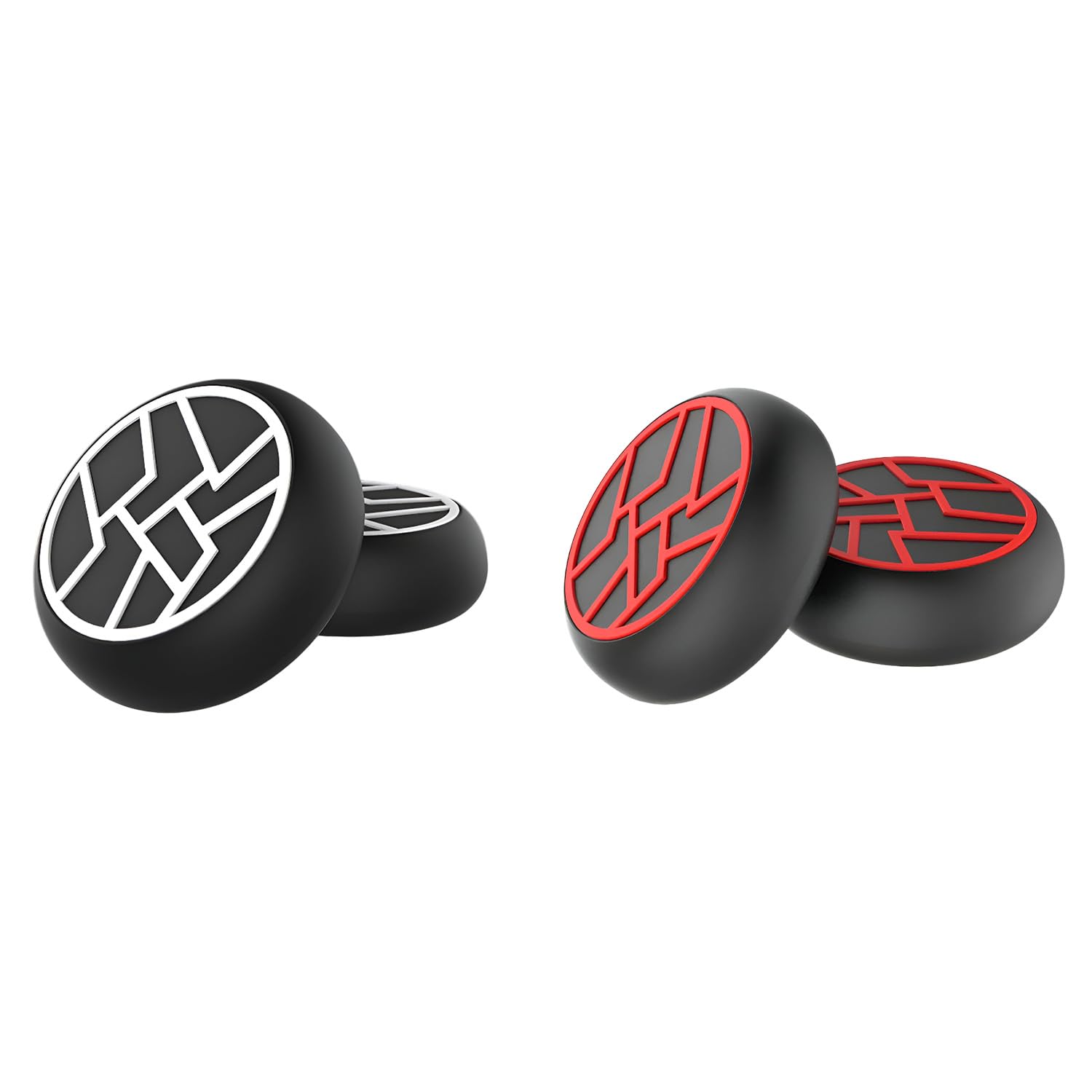 HICLE Combo Pack Thumb Grip Buttons for PlayStation Controllers – Non-Slip, Textured Joystick Caps for PS4 & PS5 (Available in Red and Black Combo)-image-1