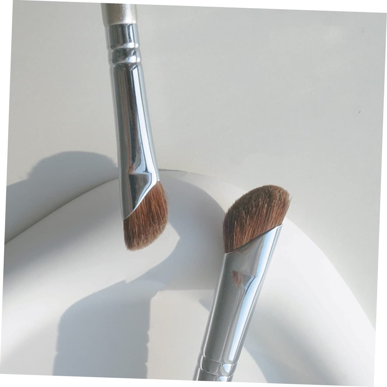 Beavorty 5 Set Di Pennelli Angolati Ergonomici Per Il Contorno Del Naso Ombretto Accessorio Per Il Trucco Sicuro E Delicato Sulla Pelle 4 Pezzi * 5