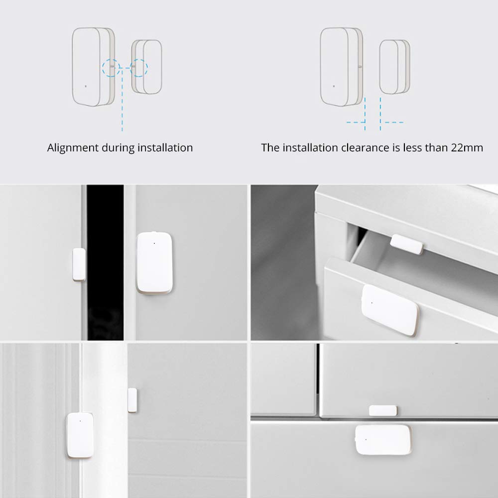 BENEXMART Tuya Zigbee Hub PIR Sensor de puerta Sensor de temperatura y humedad (concentrador + sensor de puerta y ventana)