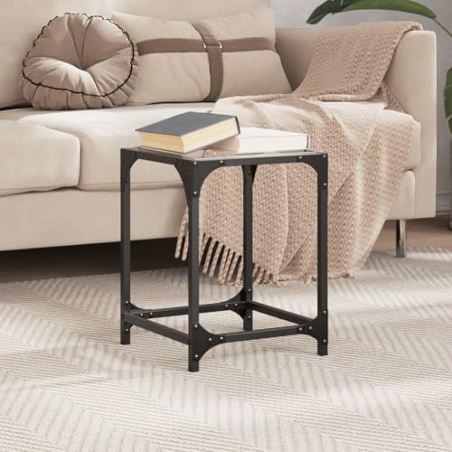 Table basse avec dessus en verre transparent petite table d'appoint