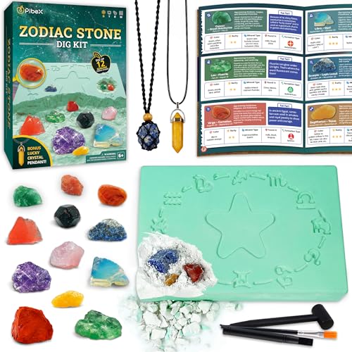 PIBEX Zodiac Stone Dig Kit, Excavate...
