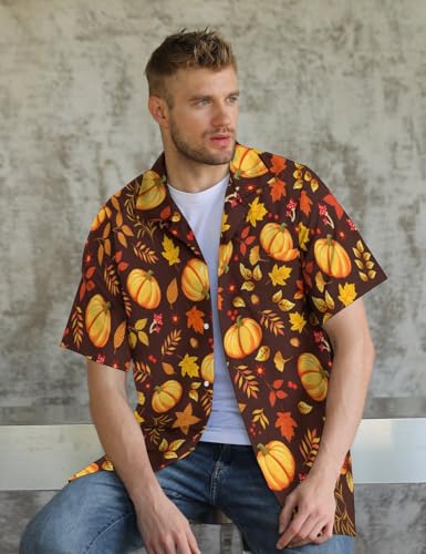 Animal Shirts for Men Button Up Shirt Hawaiian Beach Shirt Button Down Short Sleeve Shirt Summer3