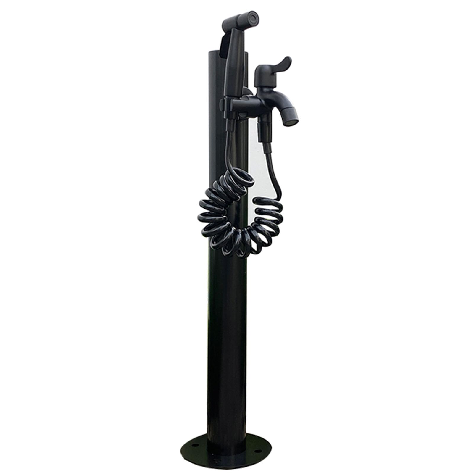 Colonna verticale da giardino in acciaio inossidabile 304 con supporto per tubo da giardino autoportante con rubinetto di blocco Dispenser d'acqua antigelo per esterni e fontana per un'irrigazione