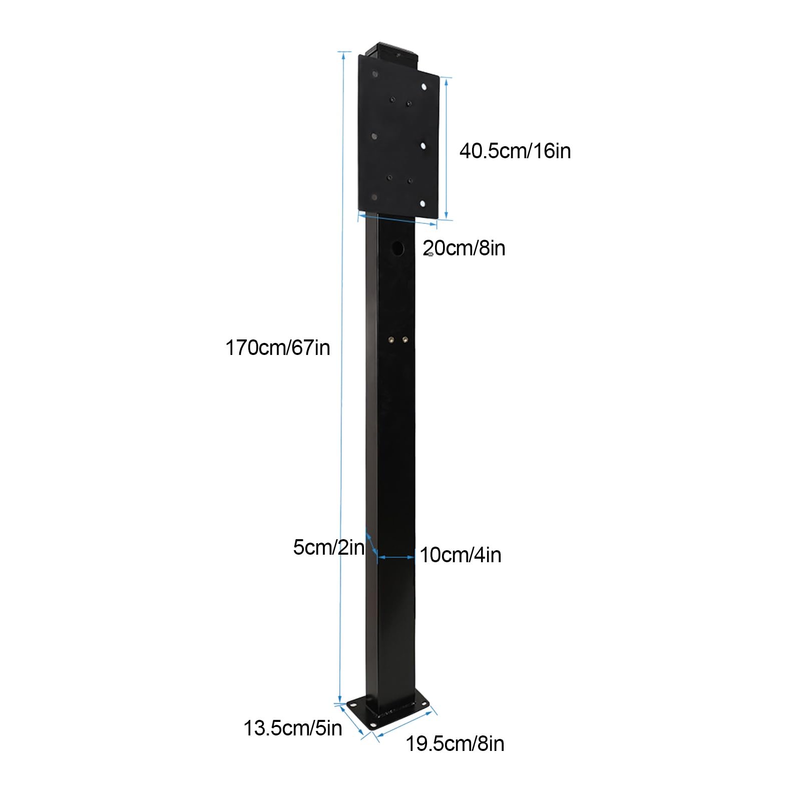 EV-Ladestation Halterung, Heavy Duty EV Ladegerät Sockel, Freistehendes Zubehör für Ladestationen für Elektroautos, Ladestationen für Elektrofahrzeuge, Korrosionsbeständigkeit(170cm)