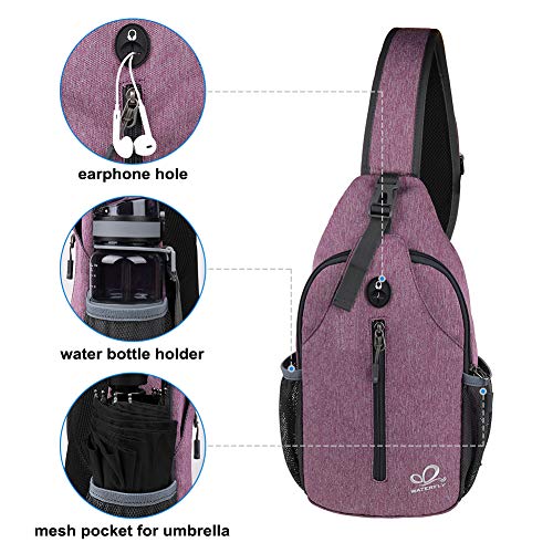 Waterfly US-XB-C03 Crossbody Sling Backpack Sling Bag Travel Hiking Chest Bag Daypack thumb #4