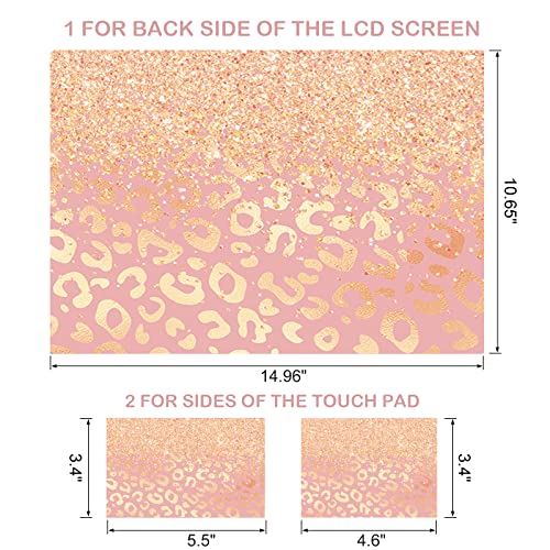 Image of DINKY Laptop Skin Sticker Decal, 12 inch 13 inch 13.3 inch 14 inch 15 inch 15.4 inch 15.6 inch Laptop Universal Reusable Vinyl Skin Stickers Cover Art Decal Notebook PC Personalized Protector-Leopard Print
