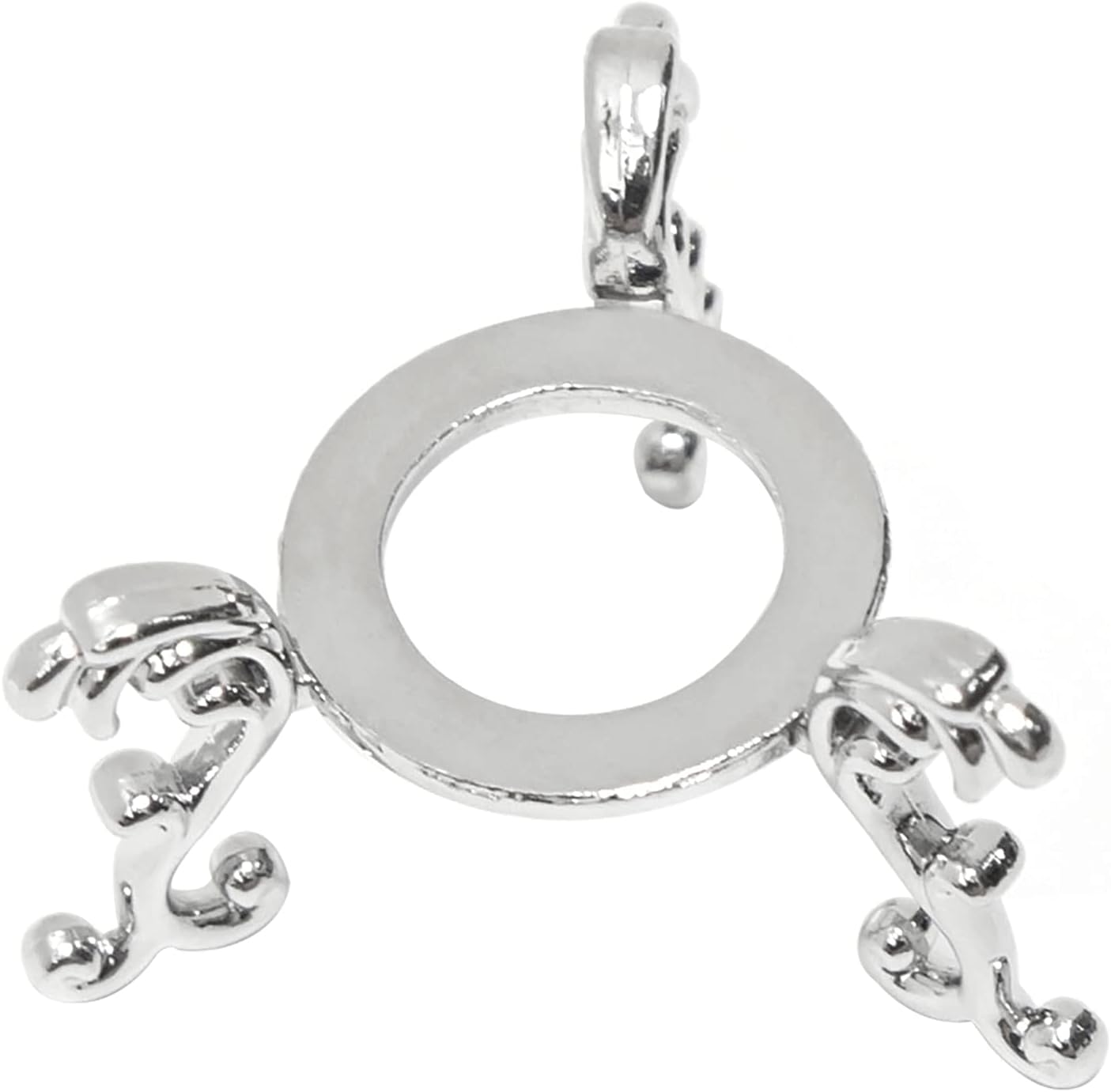 Framendino, 2 Inch Silver Crystal Ball Stand Display Holder for Sphere Egg Decoration Collections