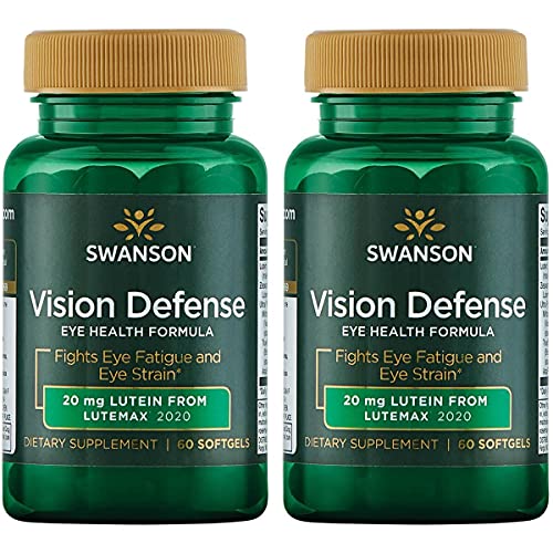 Swanson Vision Defense Antioxidant Vision Health Supplement Lutein Zeaxanthin Astaxanthin Broccoli Extract Bilberry Extract 60 Softgels Sgels