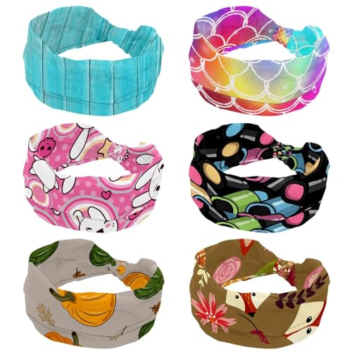 Turban antidérapant femme pour le sport lot de 6 bandeaux larges
