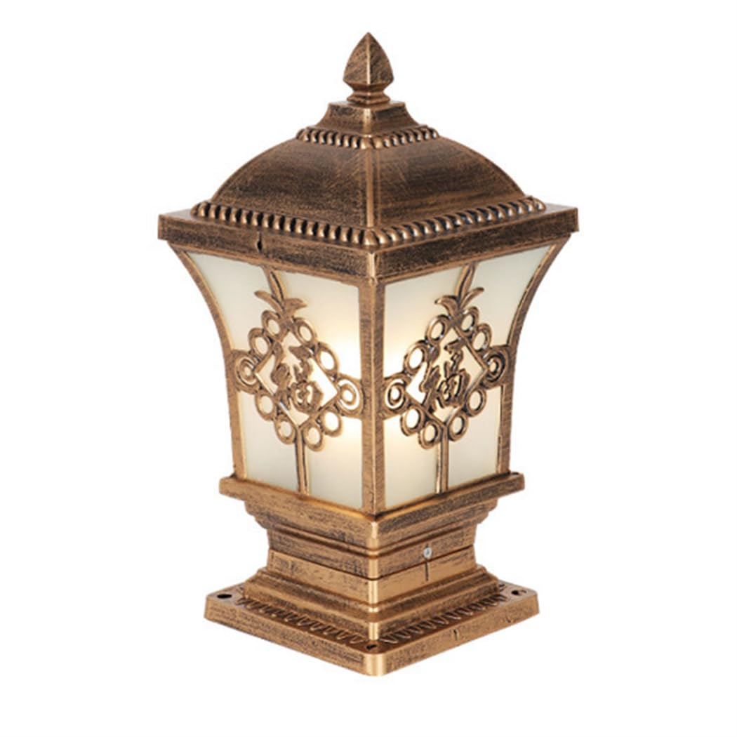 Bronze Post Light Fixture 1 Pack Outdoor LED Lantern 3000K Warm White Matte Black Finish Decorative Garden & Patio Lighting for Yard Driveway & Walkway