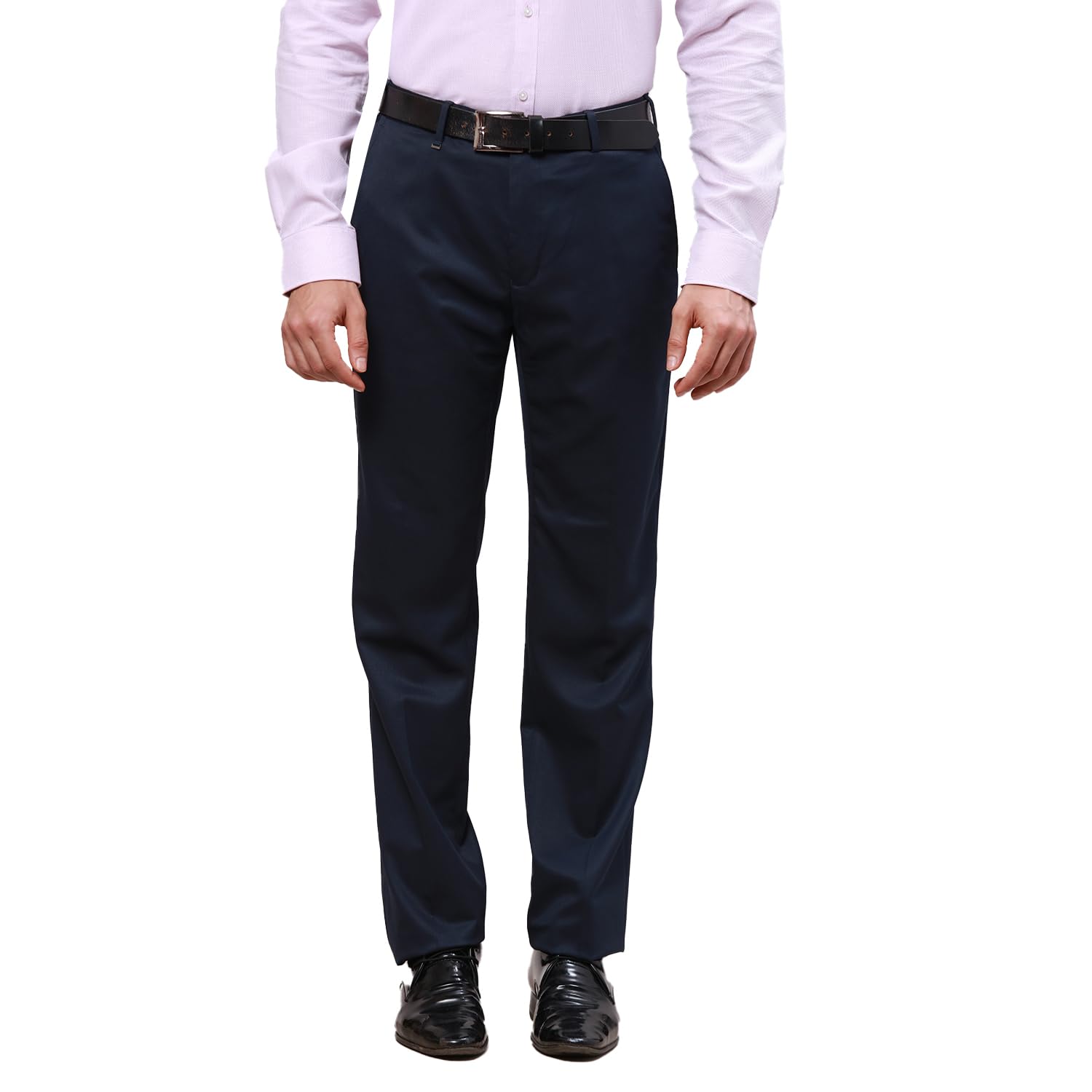 raymond Men's Polyester Blend Solid Pattern Contemporary Fit Flat Front Formal Trouser-picture-12