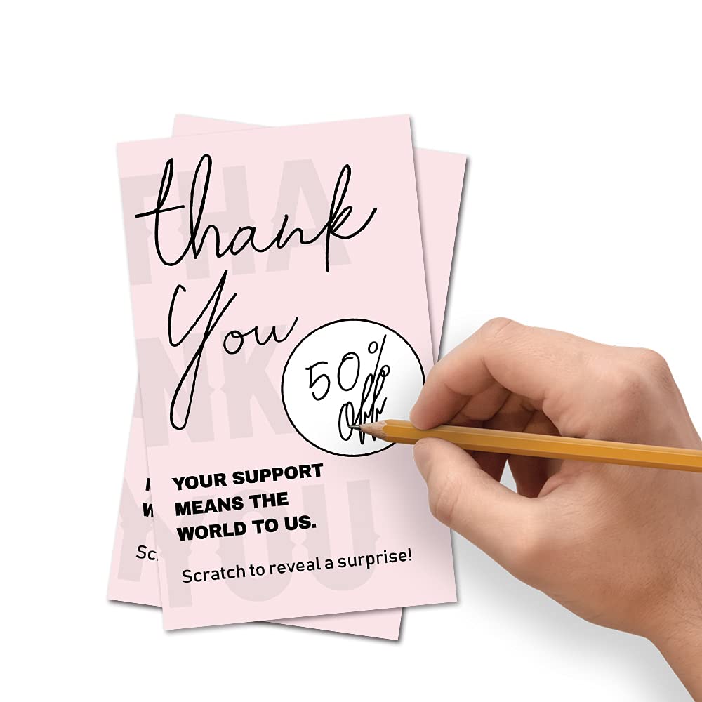 50 PCS Scratch Off Cards For Small Business | Blank Gift Certificates With Leopard Print Design