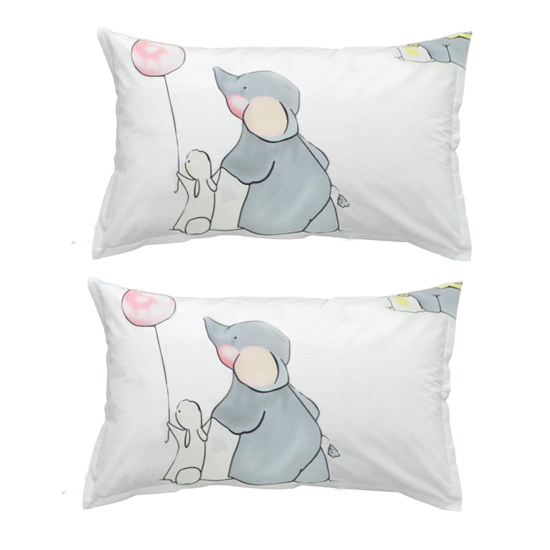 2 PCS Federa per Cuscino per Neonato Set di federe per Cuscini da Culla e Lettino 100% Cotone Biancheria da Letto per Bambini