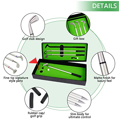 OSDUE Mini Golf Club Putter Ballpoint Pen, Golfers Gift Box Set - Image 3