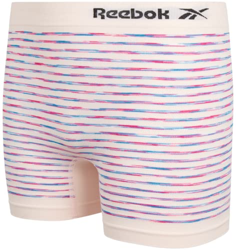 Reebok Girls’ Underwear – Seamless Cartwheel Shorties (4 Pack), Size 8-10, Pink Space Dye/Rose #TOP3