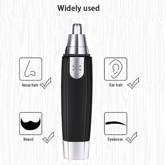 Image of YETI 3-in-1 Electric Nose & Ear Hair Trimmer - Stainless Steel Blades, Painless Grooming for Men & Women (Black)