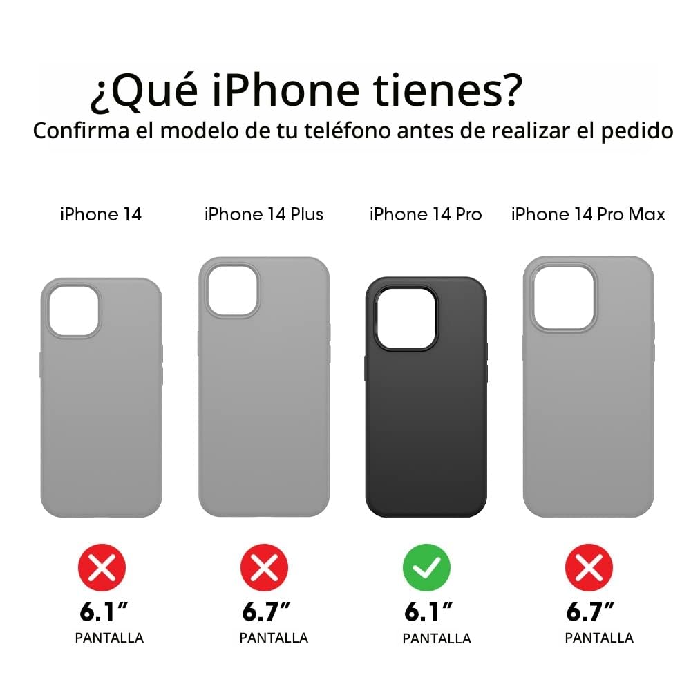 Otterbox Funda Symmetry Clear para iPhone 14 Pro, Cow Print