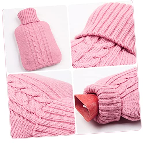 minkissy Protège Bouillotte Housse Tricotée Étui Pour Bouillotte Housse Pour Femme Gris