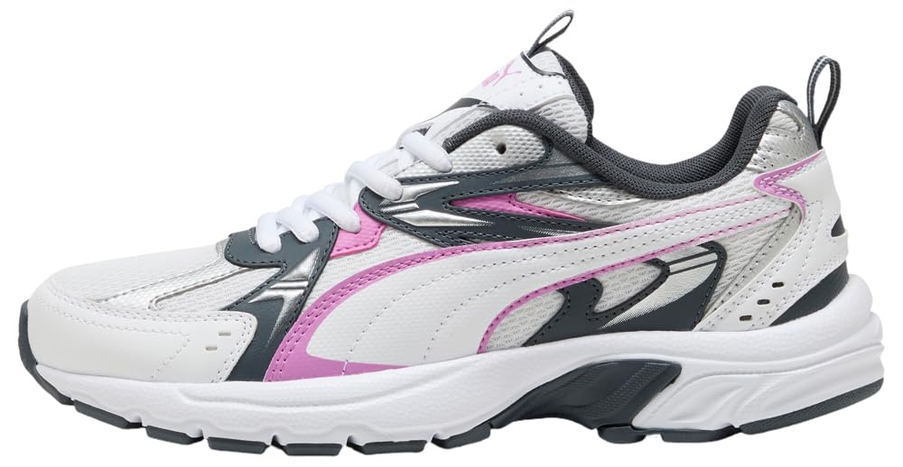 PUMA Unisex MILENIO TECH Sneaker, White-Mauve POP-Strong Gray, 3.5 UK