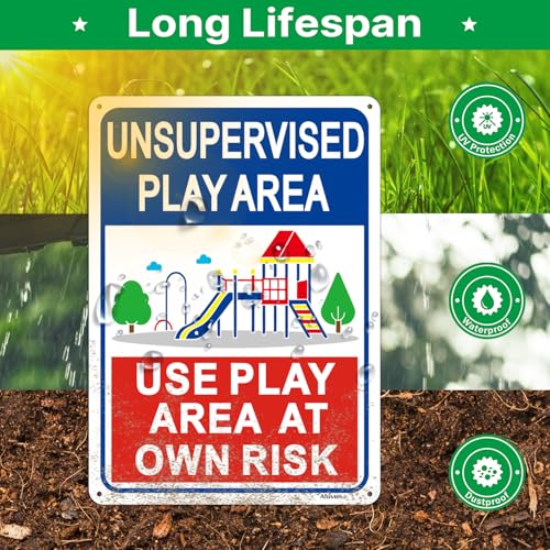 Panneaux zone de jeu sans surveillance pour prévenir les risques d'accidents