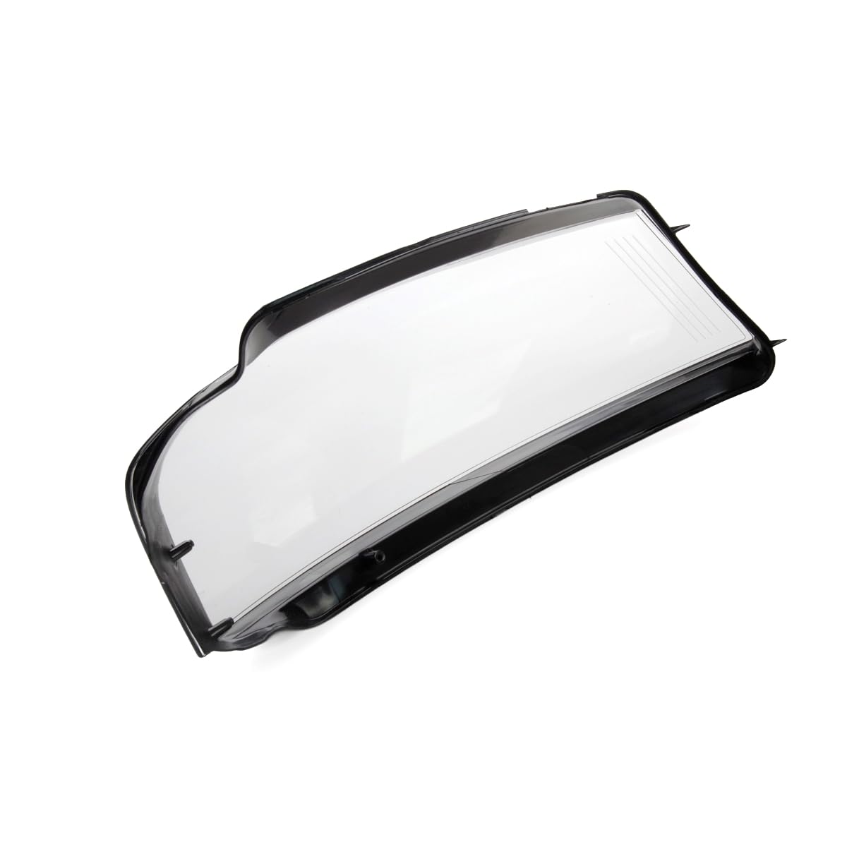 LST Scheinwerferglas Streuscheibe Frontlicht Abdeckung Glas links transparent schwarz kompatibel mit Audi A3 8P1 8P7 8PA Sportback Cabrio 2008-2012