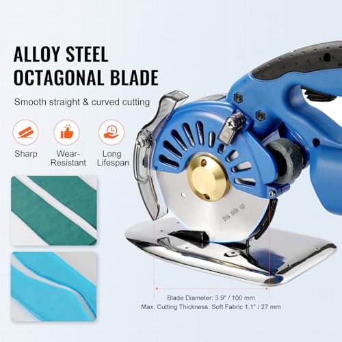 Vevor FABRIC CUTTER 5 Cutter, 5-Speed Cordless Electric Rotary Fabric Cutting Machine thumb #2
