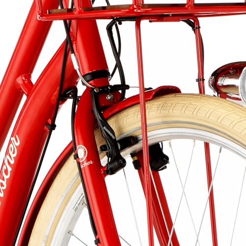 FISCHER E-Bike City CITA RETRO 2.0, Elektrofahrrad für Damen und Herren, RH 48 cm, Frontmotor 32 Nm, 36 V Akku
