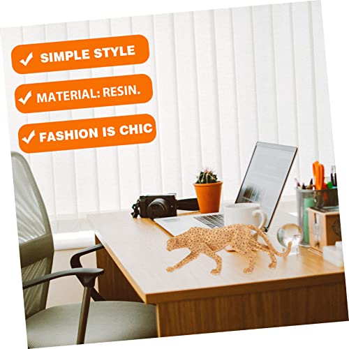 Hemoton 1Pc Leopard Ornaments Home Décor Wealth Statue Figurine Home Adornment Vintage Home Decor Feng Shui Sculpture Extra Large Fortune Adornment Dining Table Decor Panther Statue Brass #TOP1