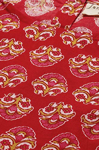 Image of Janasya Women's Cotton Floral Print Regular Top