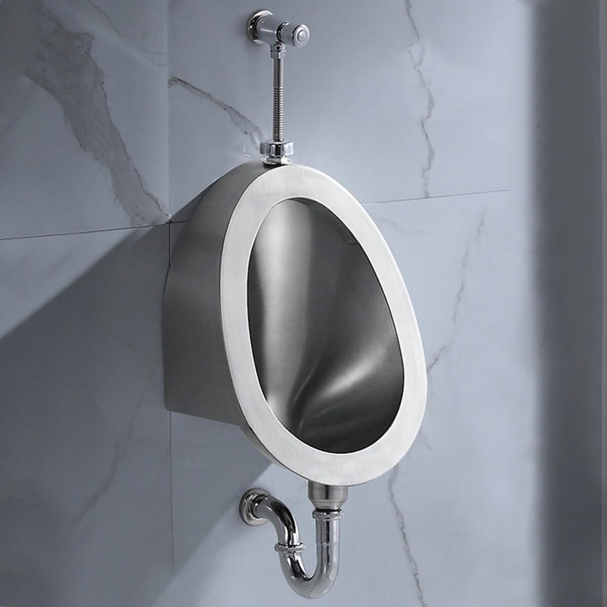 304 Stainless Steel Urinal,Wall Mounted Men's Bathroom Urinal,Household/Commercial Men’s Adult Urinal Bathroom Toilet