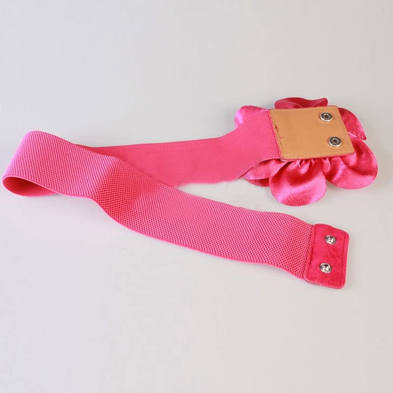 Women Big Ribbon Bow Flower Wide High Elastic Waistband Female Sweet Waist Band For Dress Decoration4