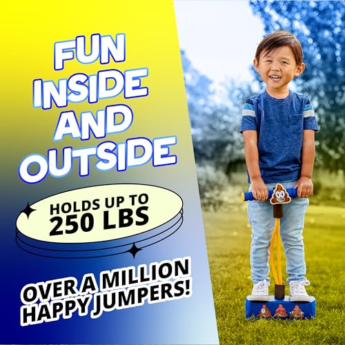 Image of Flybar My First Foam Pogo Jumper for Kids Fun and Safe Pogo Stick for Toddlers, Durable Foam and Bungee Jumper for Ages 3 and up, Supports up to 250lbs, Poop Emoji