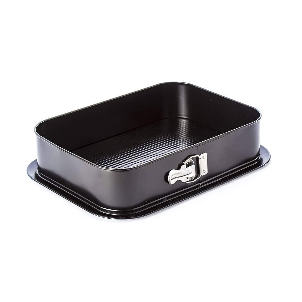 SNB Non-Stick Rectangular Springform Pan, 340 × 240 mm, Black