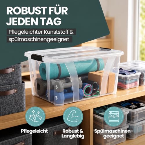 Kreher Aufbewahrungsbox Master mit Deckel transparent (80 Liter) – Ansicht 6