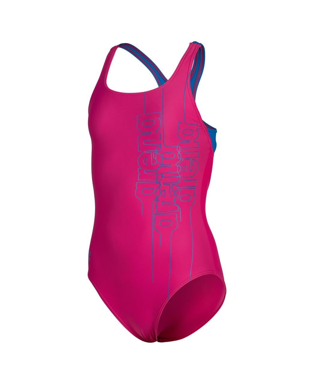 Arena Feel Girls' Front-Lined Graphic Swim Pro Back Swimsuit