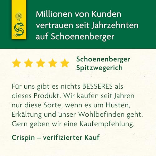 Schoenenberger - Thymian naturreiner Heilpflanzensaft - 1x 200 ml Glasflasche - wirksame Hilfe bei Husten und Bronchitis - pflanzliches Arzneimittel