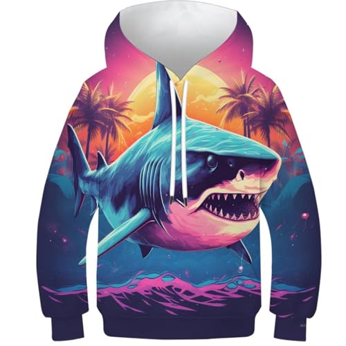 Sweat Requin 3D fini le pull qui gratte, un sweatshirt doux et chaud pour ado