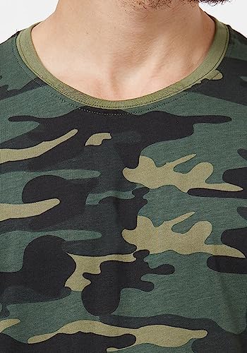 Image of Wear Your Opinion Men's Cotton Half Sleeve T-Shirt with Camouflage Army Style Print
